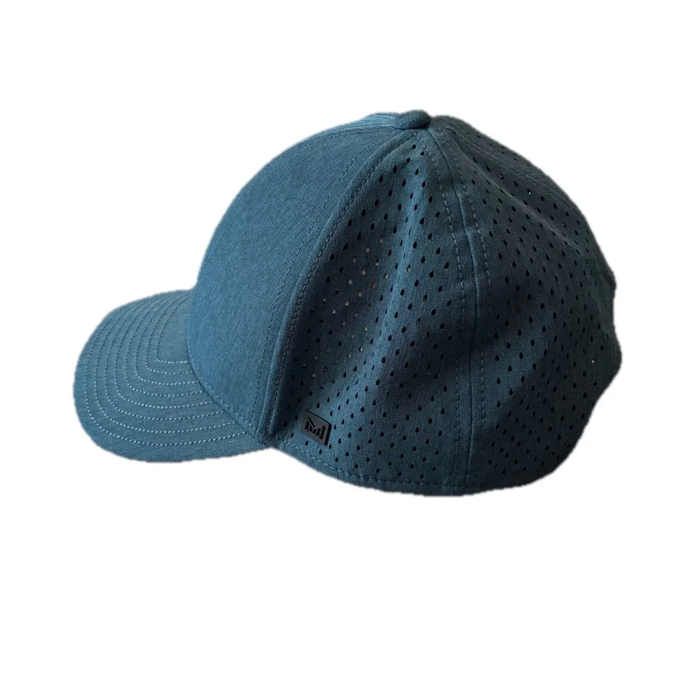 Melin A-Game Hydro Snapback Hat Slate Blue Heather Performance Baseball Cap 58cm